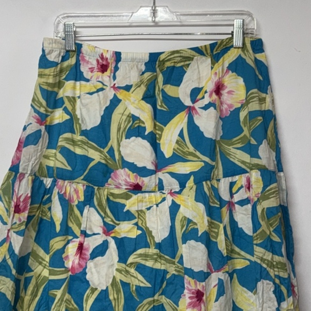 Lauren Ralph Lauren S Small‎ Floral Maxi Skirt in Blue and Pink - Picture 2 of 8
